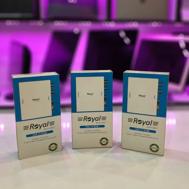 مبدل VGA به HDMI برند Royal | تبدیل سیگنال VGA به HDMI | گارانتی ۱ ساله